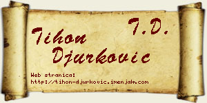 Tihon Đurković vizit kartica